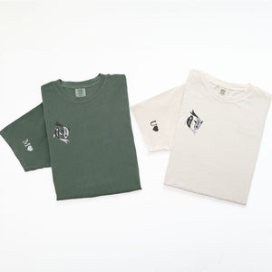 Custom Embroidered Koi Fish Yin Yang Matching T-shirts for Couples