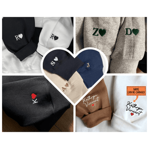 Custom Embroidered Ghost Spooky Season Couples Embroidered Hoodies V2 - mymatchhoodie